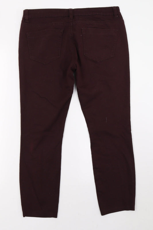 Primark Womens Purple  Denim Skinny Jeans Size 14 L26 in