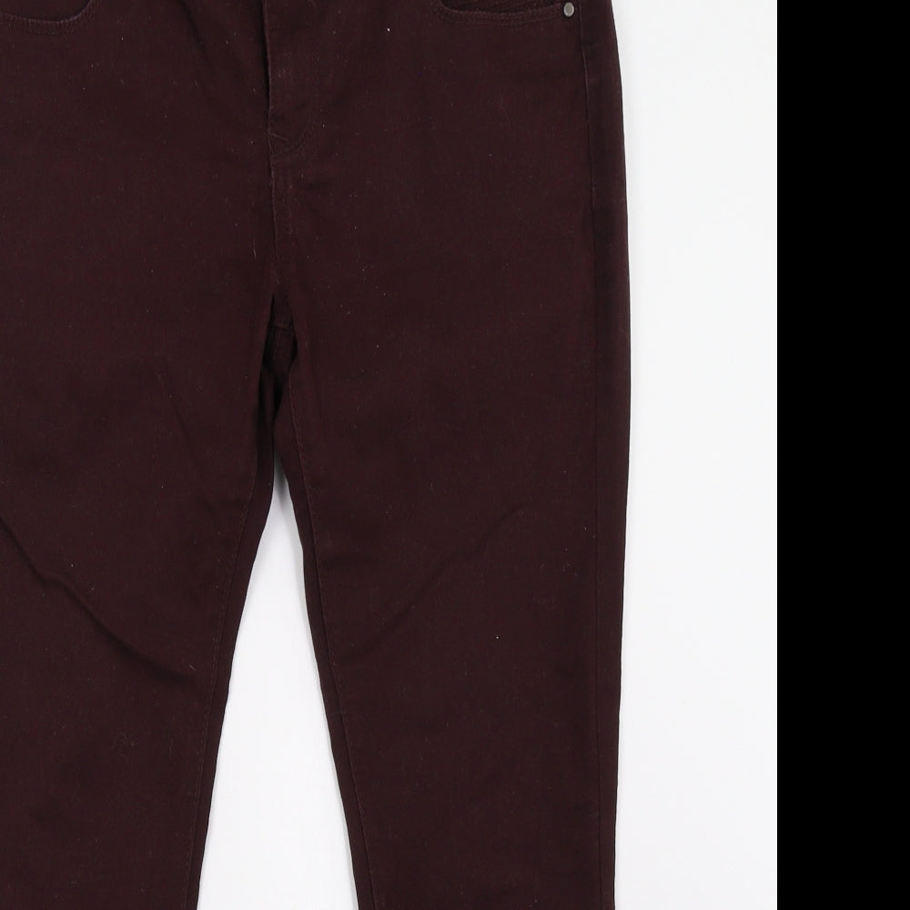 Primark Womens Purple  Denim Skinny Jeans Size 14 L26 in