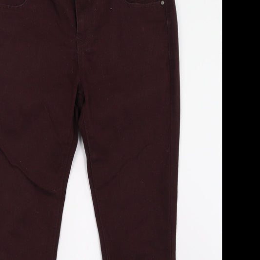 Primark Womens Purple  Denim Skinny Jeans Size 14 L26 in