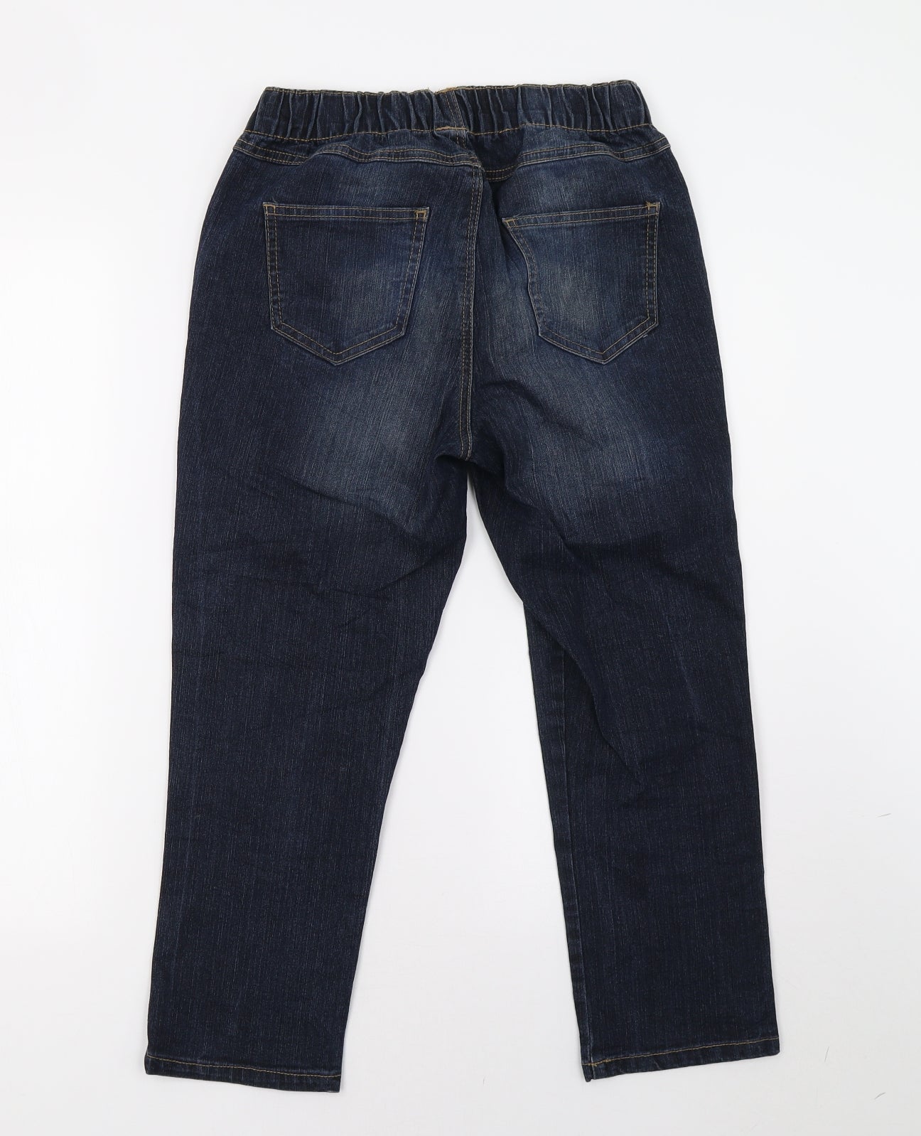 Womens UK Size 28 Preworn Regular Fit Cropped Blue Jeans