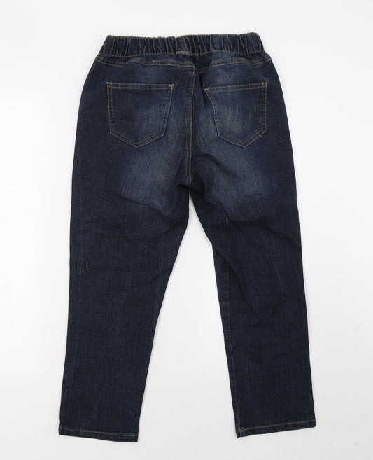 Womens UK Size 28 Preworn Regular Fit Cropped Blue Jeans