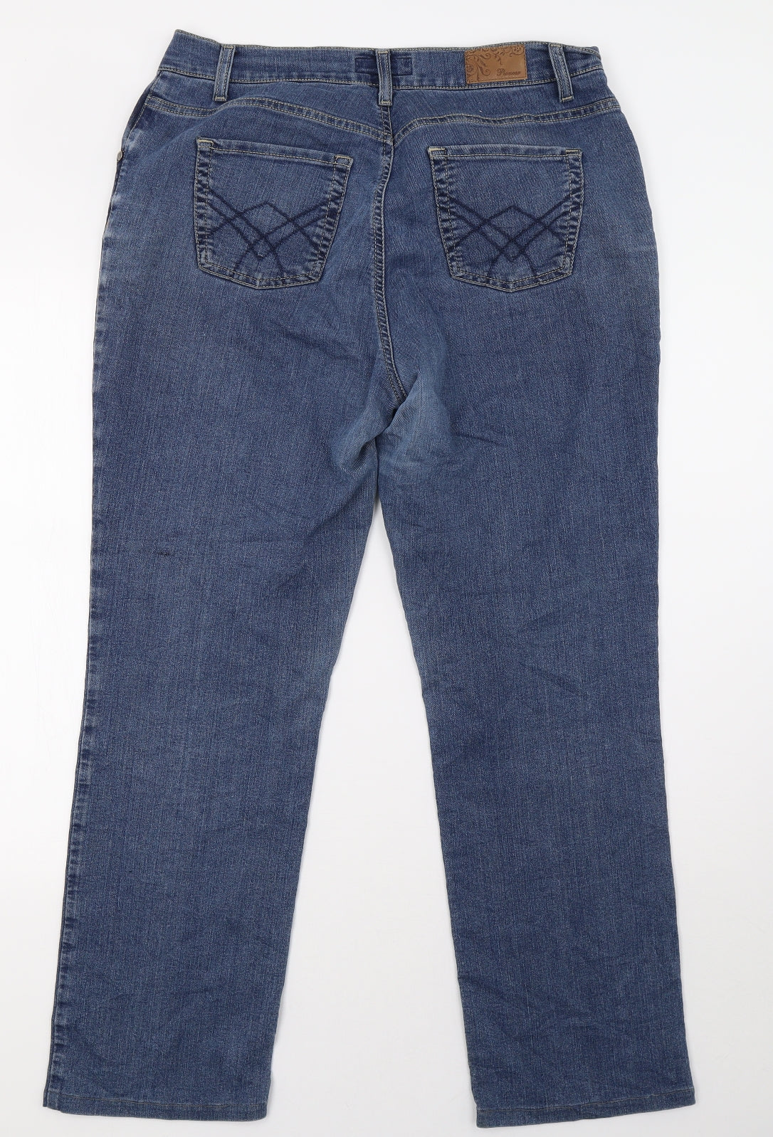 Pioneer Womens Blue  Denim Straight Jeans Size 32 L29 in