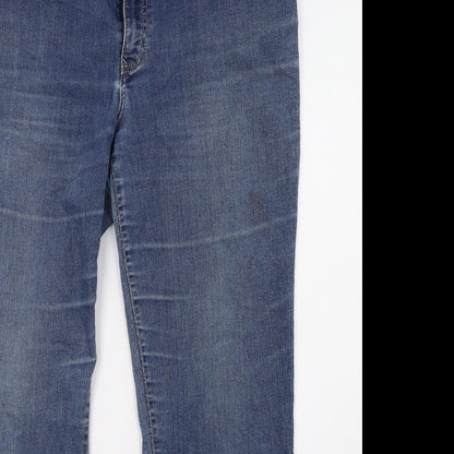 Pioneer Womens Blue  Denim Straight Jeans Size 32 L29 in