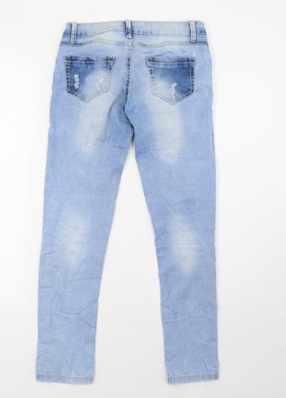 f&d fashion Womens Blue  Denim Skinny Jeans Size 12 L26 in