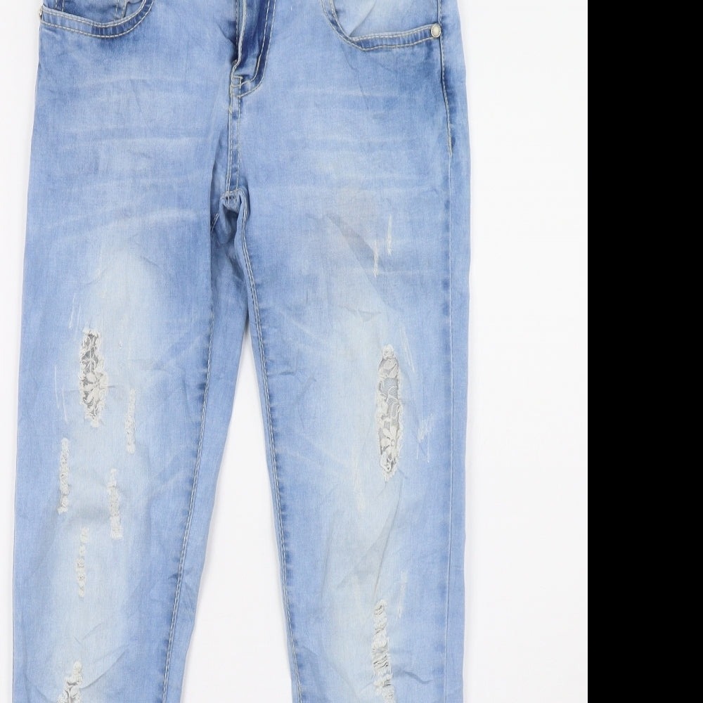 f&d fashion Womens Blue  Denim Skinny Jeans Size 12 L26 in