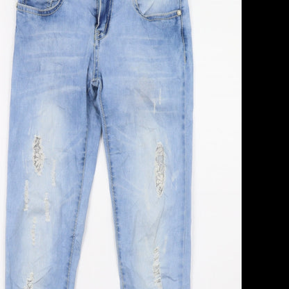f&d fashion Womens Blue  Denim Skinny Jeans Size 12 L26 in