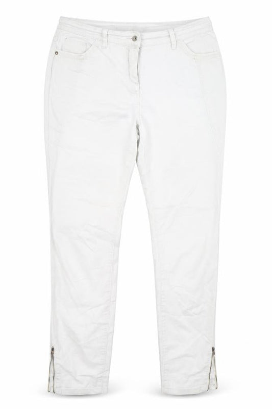 Womens UK Size 14 Gina Benotti Regular Fit Straight White Jeans