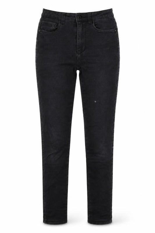 Front view of Only women’s black denim skinny jeans, size S, 32-inch leg