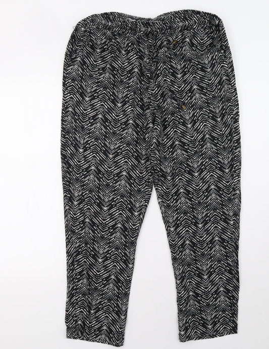 Womens UK Size 12 Preworn Regular Fit  Black Trousers