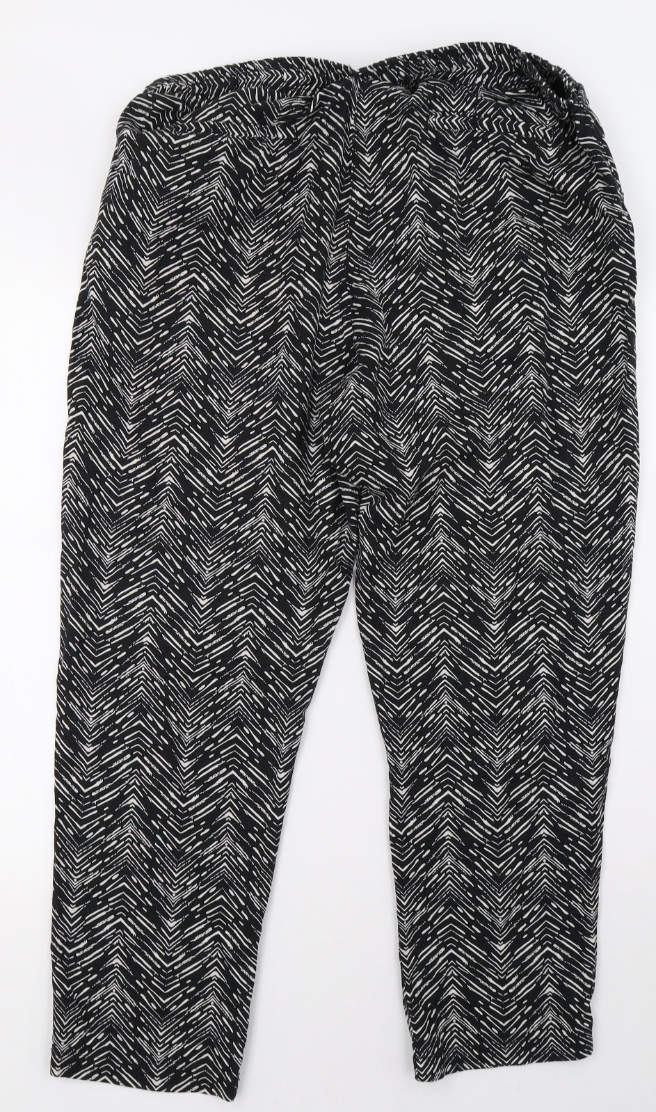 Womens UK Size 12 Preworn Regular Fit  Black Trousers