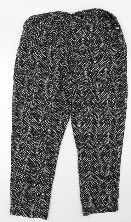 Womens UK Size 12 Preworn Regular Fit  Black Trousers