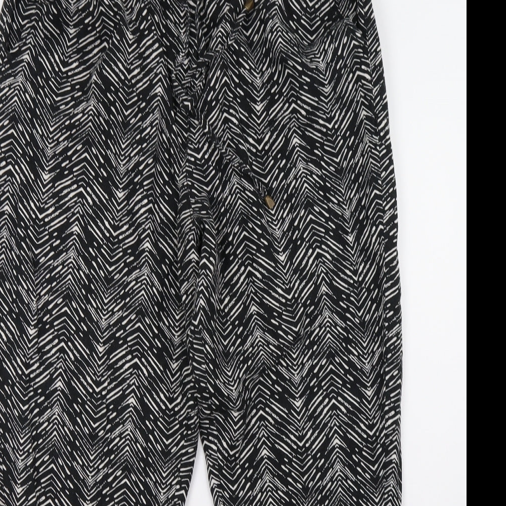 Womens UK Size 12 Preworn Regular Fit  Black Trousers