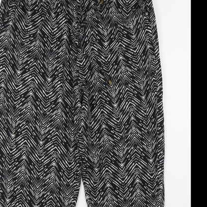 Womens UK Size 12 Preworn Regular Fit  Black Trousers