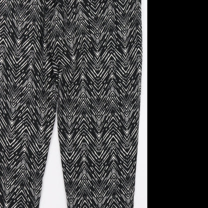 Womens UK Size 12 Preworn Regular Fit  Black Trousers