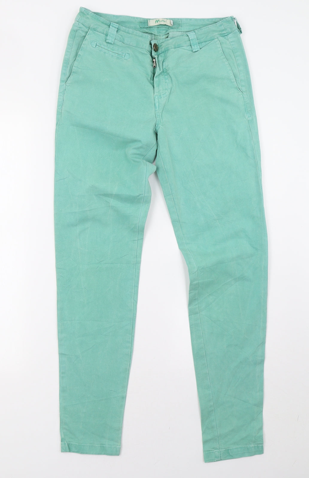 Womens UK Size S Motel Regular Fit  Green Trousers