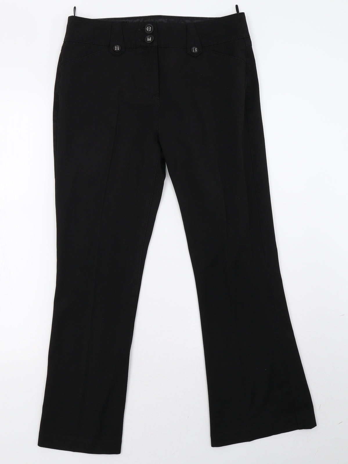 Womens UK Size 12 Marks and Spencer Regular Fit  Black Trousers