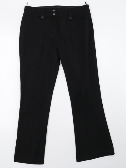 Womens UK Size 12 Marks and Spencer Regular Fit  Black Trousers