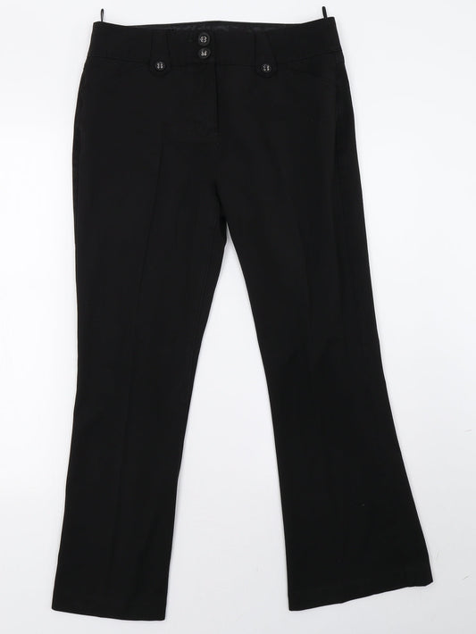Womens UK Size 12 Marks and Spencer Regular Fit  Black Trousers