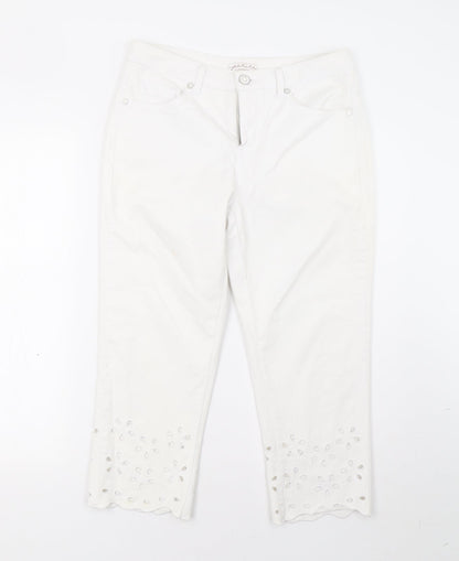 Kaleidoscope Womens White  Denim Straight Jeans Size 12 L24 in