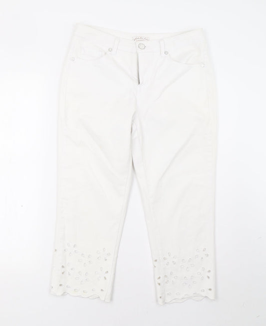 Kaleidoscope Womens White  Denim Straight Jeans Size 12 L24 in