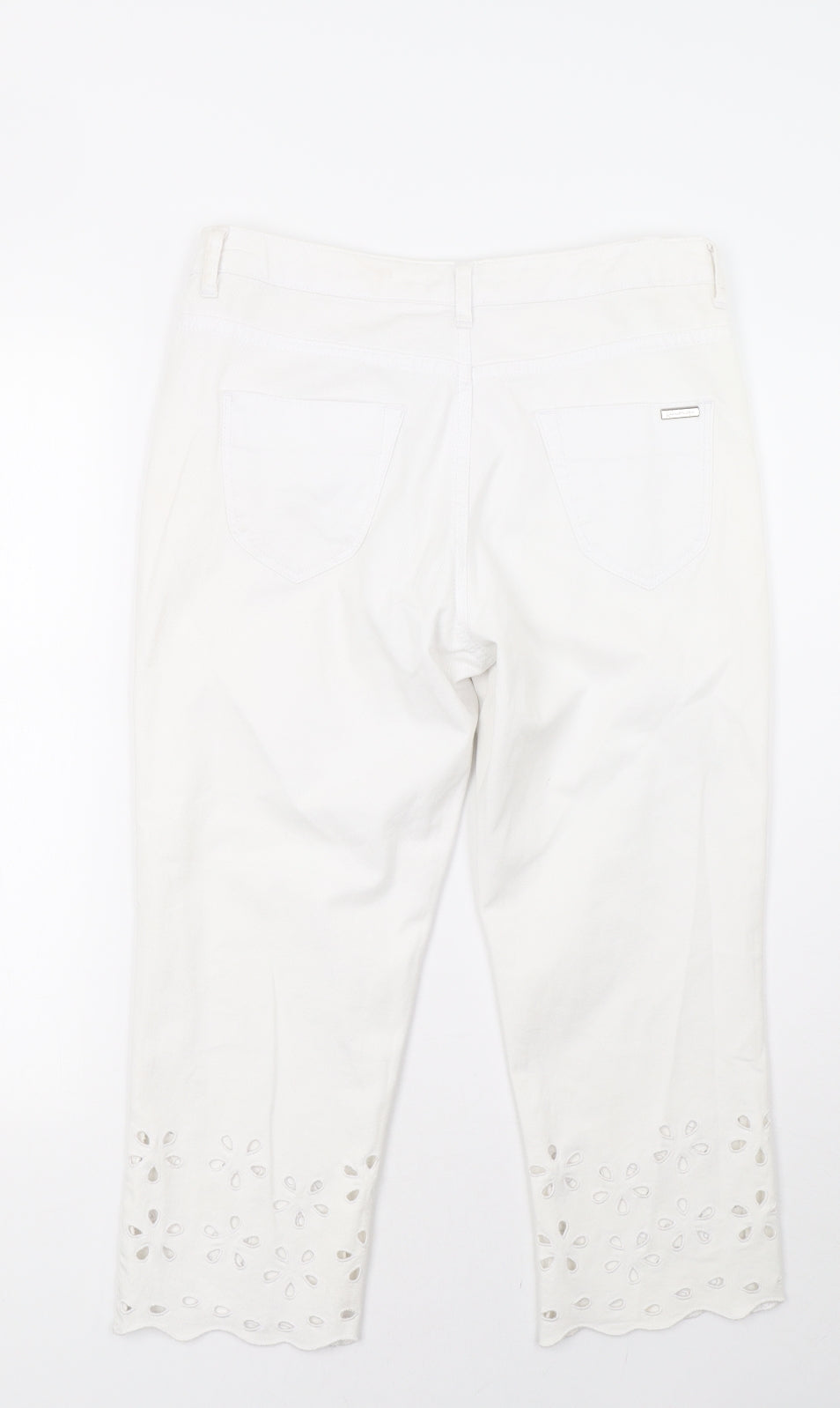 Kaleidoscope Womens White  Denim Straight Jeans Size 12 L24 in