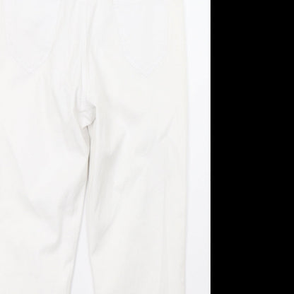 Kaleidoscope Womens White  Denim Straight Jeans Size 12 L24 in