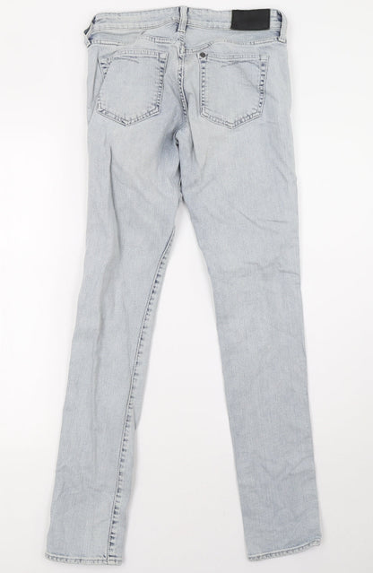 Womens UK Size 10 sqin Regular Fit Straight Blue Jeans