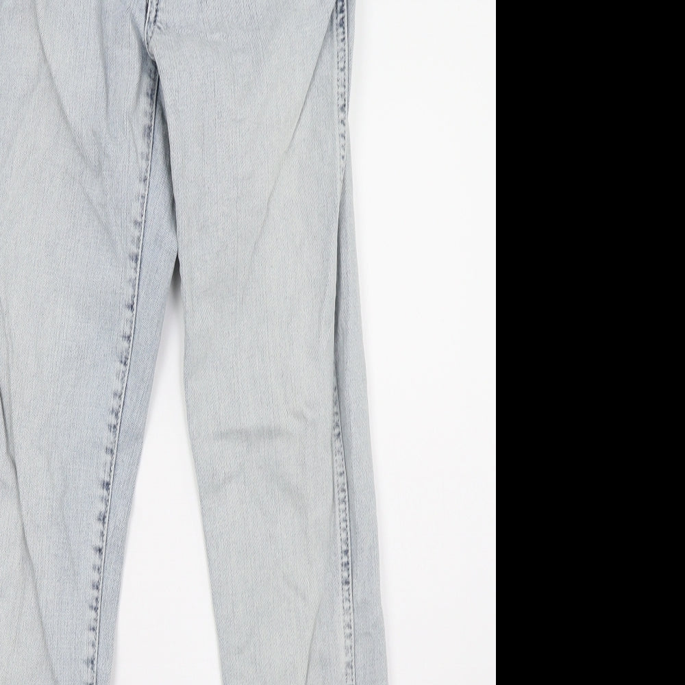 Womens UK Size 10 sqin Regular Fit Straight Blue Jeans