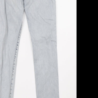 Womens UK Size 10 sqin Regular Fit Straight Blue Jeans