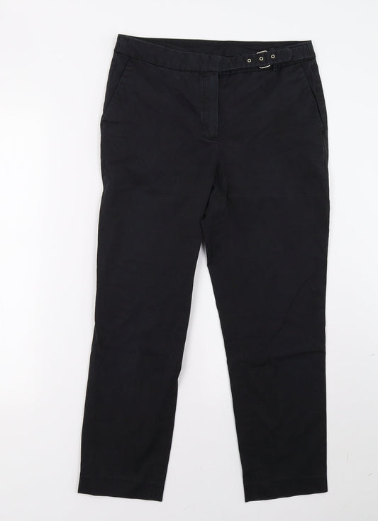 Womens UK Size 12 Preworn Regular Fit  Black Trousers