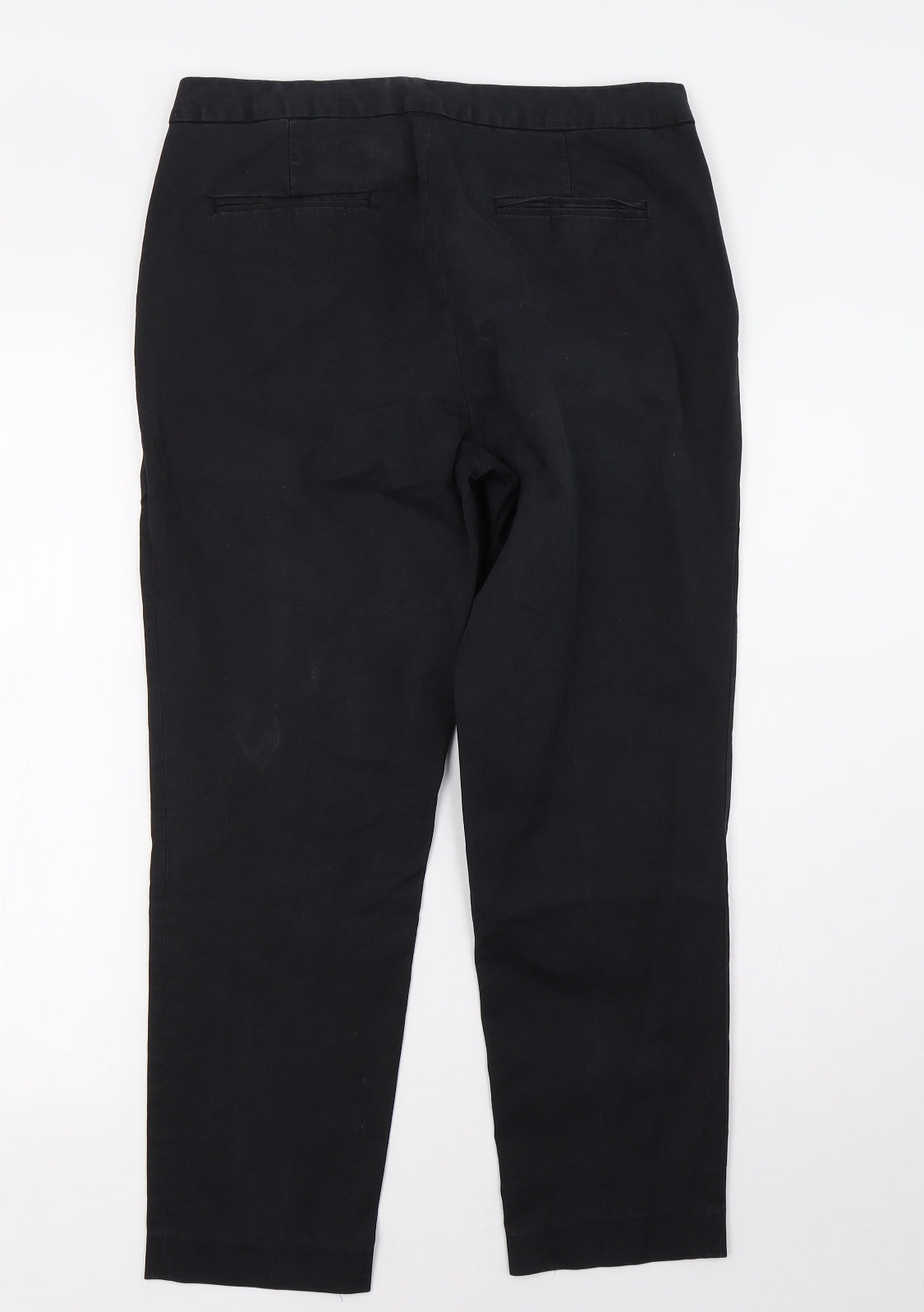 Womens UK Size 12 Preworn Regular Fit  Black Trousers