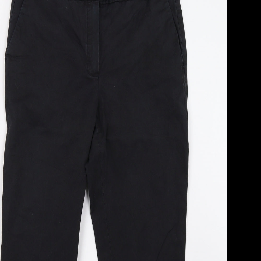 Womens UK Size 12 Preworn Regular Fit  Black Trousers