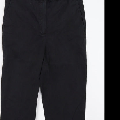 Womens UK Size 12 Preworn Regular Fit  Black Trousers