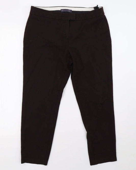 Womens UK Size 12 Marks and Spencer Regular Fit  Pink Trousers