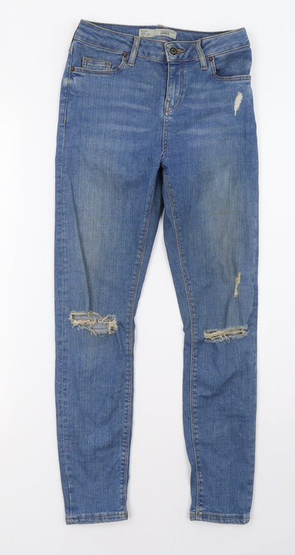 Topshop Womens Blue  Denim Skinny Jeans Size 26 L28 in