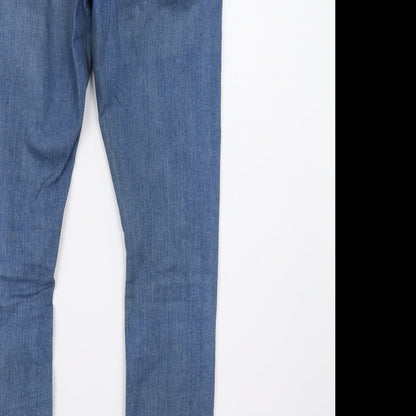Topshop Womens Blue  Denim Skinny Jeans Size 26 L28 in