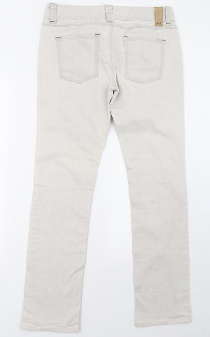 Vera Moda Womens Beige  Denim Straight Jeans Size 31 L35 in