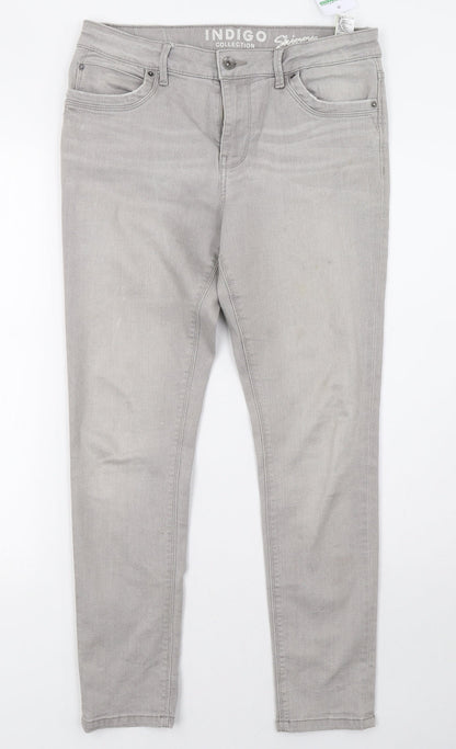 Womens UK Size 10 Marks and Spencer Regular Fit Skinny Grey Jeans