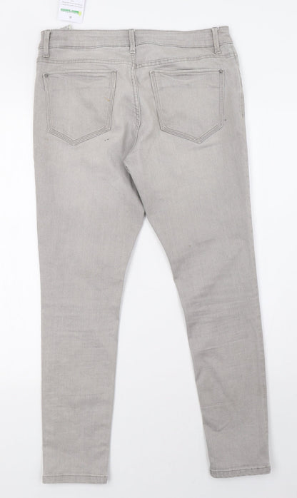 Womens UK Size 10 Marks and Spencer Regular Fit Skinny Grey Jeans