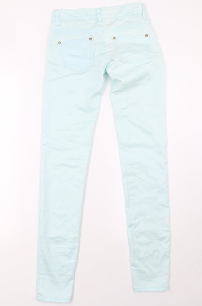 Womens UK Size 8 by sasha Regular Fit Straight Green Jeans