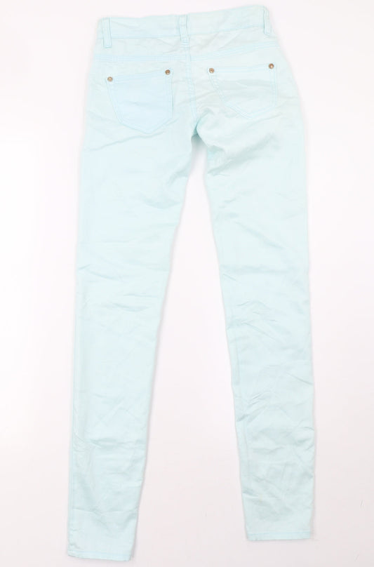 Womens UK Size 8 by sasha Regular Fit Straight Green Jeans
