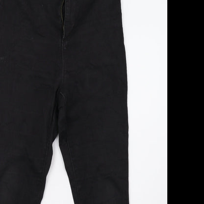 Primark Womens Black  Denim Straight Jeans Size 10 L28 in