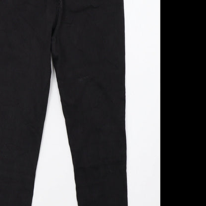 Primark Womens Black  Denim Straight Jeans Size 10 L28 in
