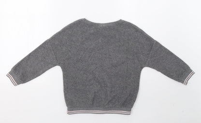 NEXT Girls Grey   Pullover Sweatshirt Size 7 Years
