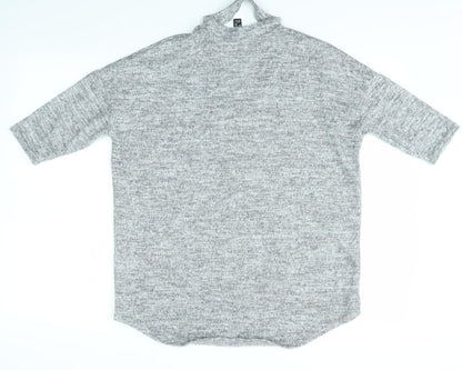 Womens UK Size S New Look Grey Basic Blouse