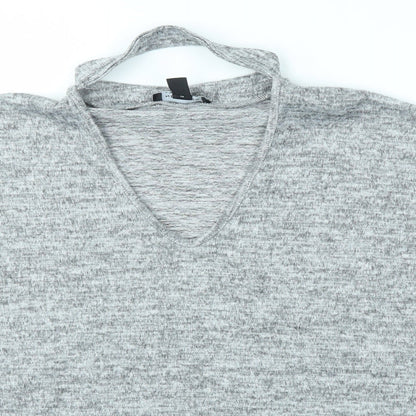 Womens UK Size S New Look Grey Basic Blouse
