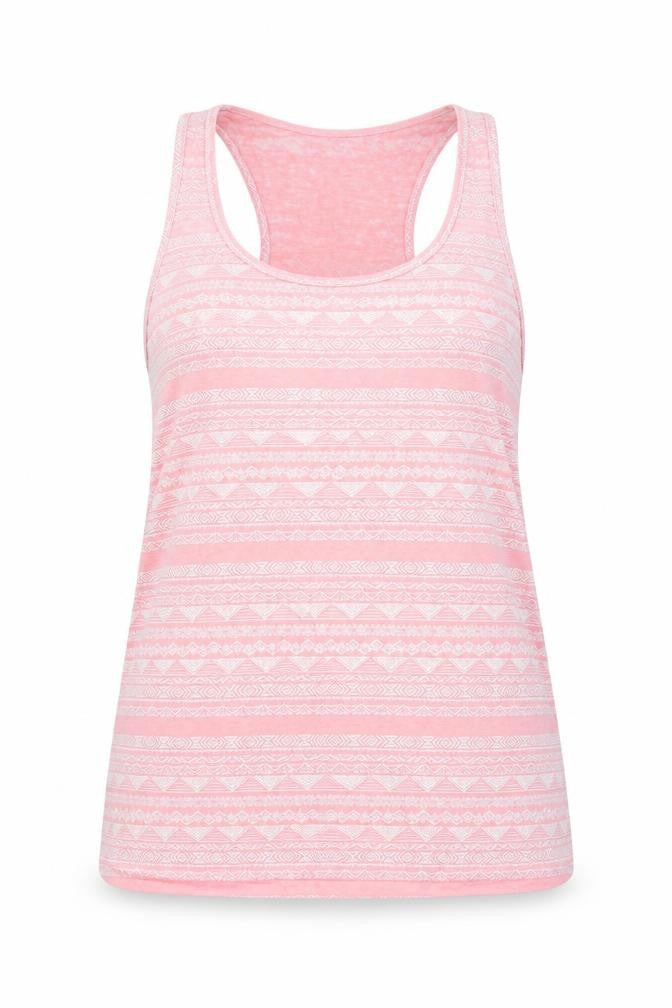 Womens UK Size M Cedar Wood State Pink Basic Tank
