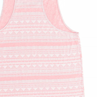 Womens UK Size M Cedar Wood State Pink Basic Tank