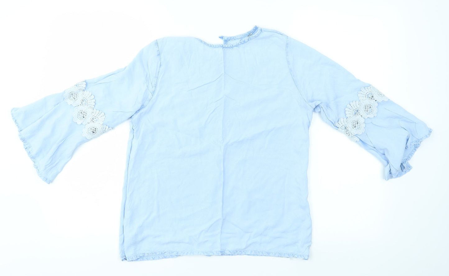 Womens UK Size 8 Preworn Blue Basic Blouse