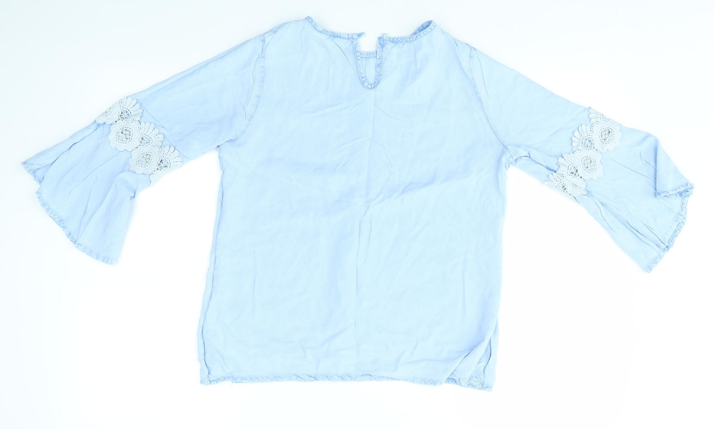 Womens UK Size 8 Preworn Blue Basic Blouse